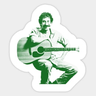 jim croce - green solid style Sticker